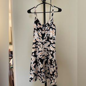 Floral draping dress